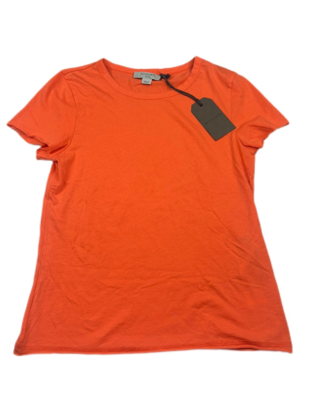 NWT! All Saints Bella Tee Orange Organic Cotton Size Small
